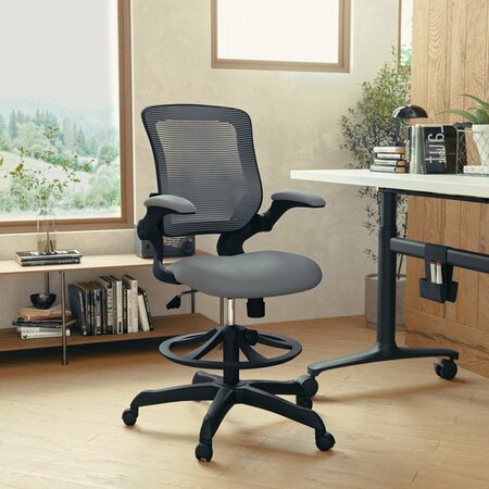 Flash Furniture Drafting Chair, Mesh, Dark Gray BL-ZP-8805D-DKGY-GG
